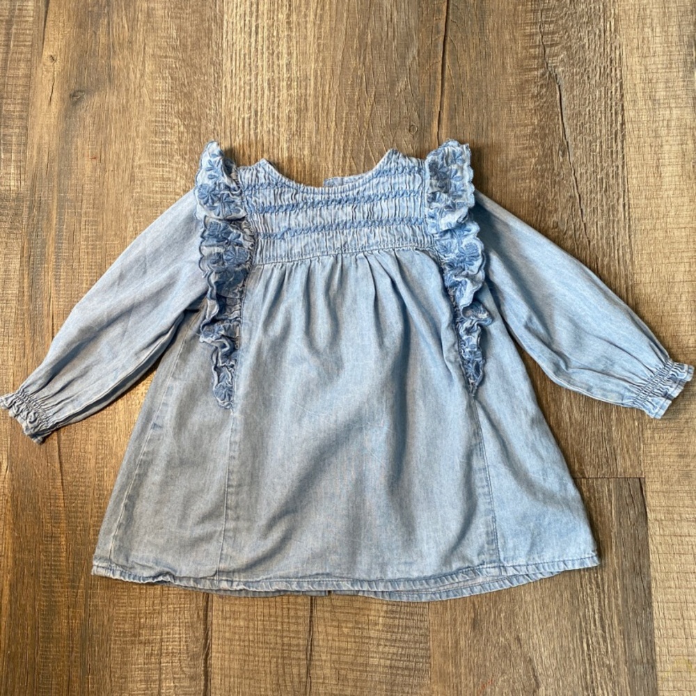 Zara Blue Chambray Dress
